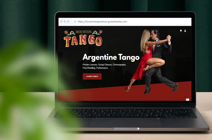 Houston Tango School UI/UX design