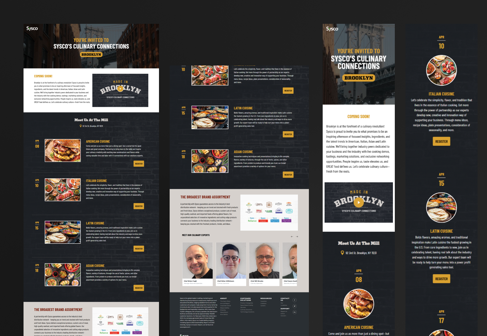 Brooklyn Events — Sysco culinary connections