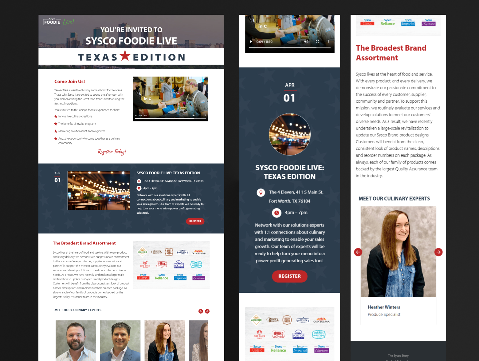 Foodie Live — Sysco Texas edition event