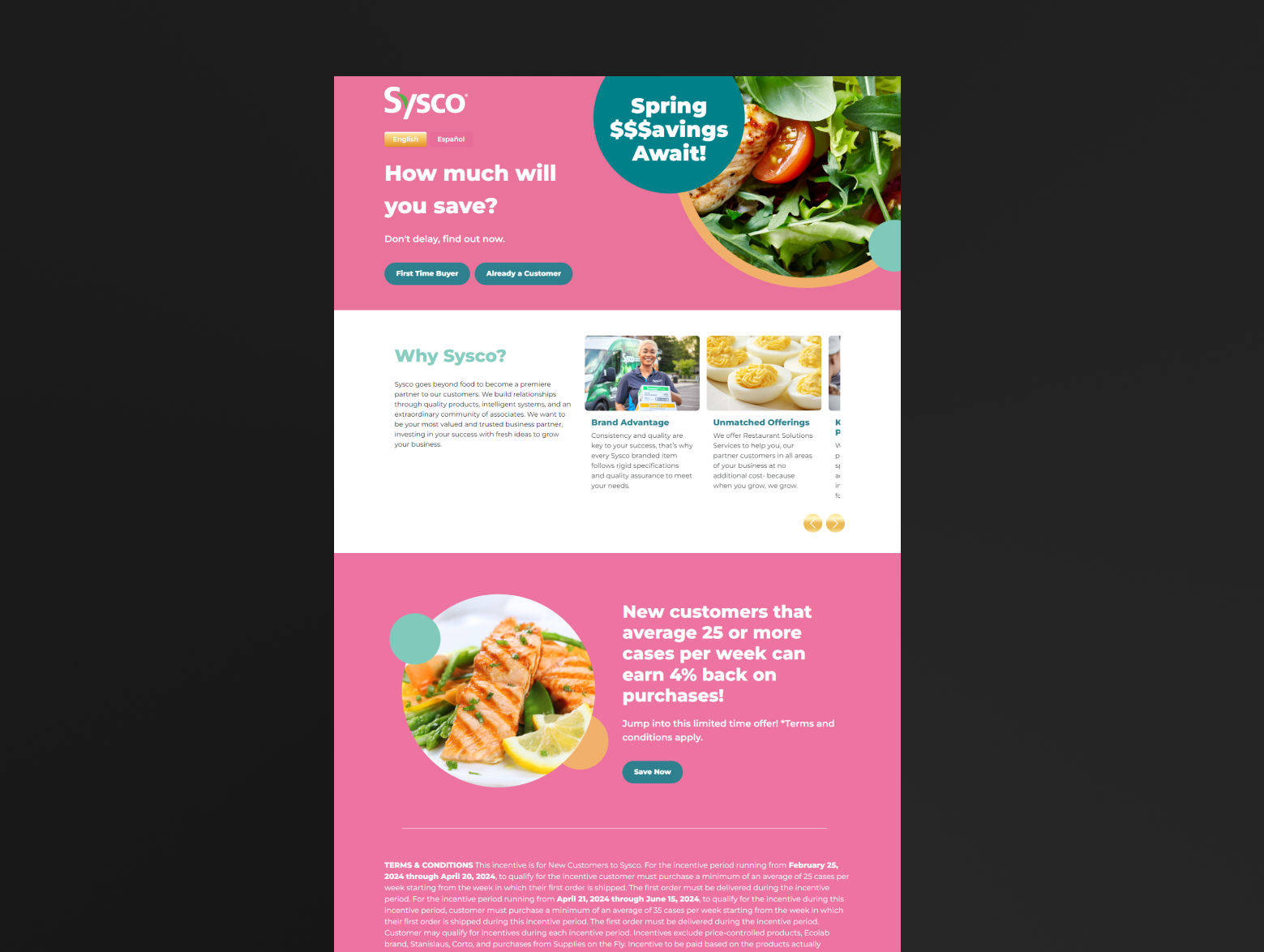 Spring Into Savings — Sysco promotion